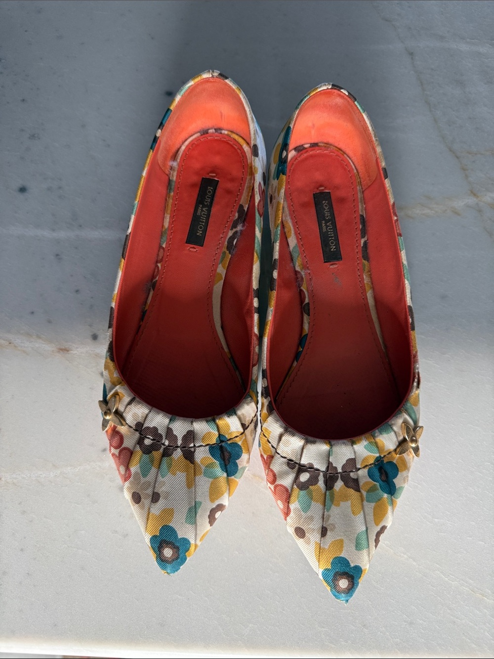 Louis Vuitton Floral Pointed Flats